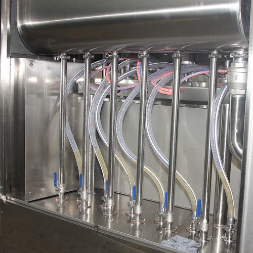 饮料灌装机械瓶装全自动4头冷霜自动灌装机活塞式直线设备厂家